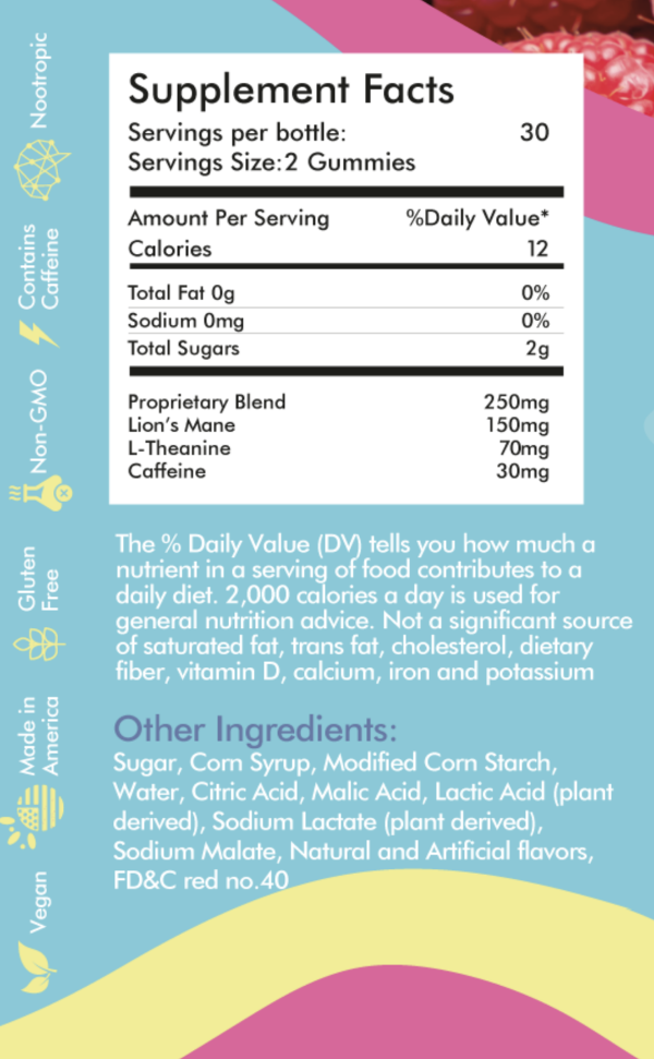 Rise and Grind Ingredients Caffeine and L-theanine 