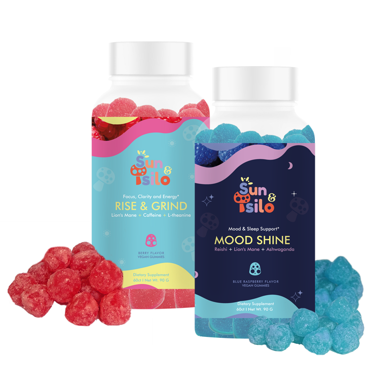 Energy and Calm mushroom gummy duo